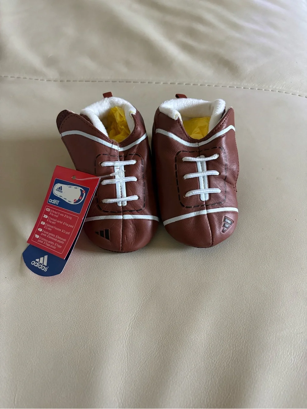 NWT Adidas Lil' Leaguers Baby Football Crib Shoes - Size 3